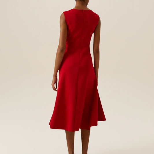 Elegant A Line Wrap Midi Dress