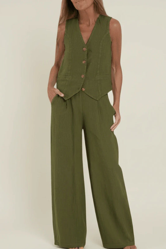 Women's Sleeveless Two-Piece Set