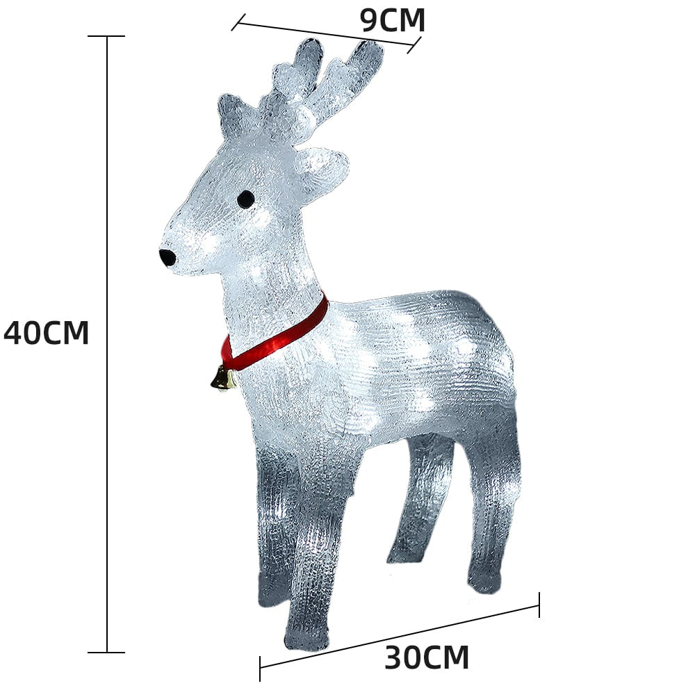 Acrylic Reindeer - Height 40 cm with LED Lights