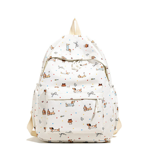 Backpack with Cheerful Dog Motif