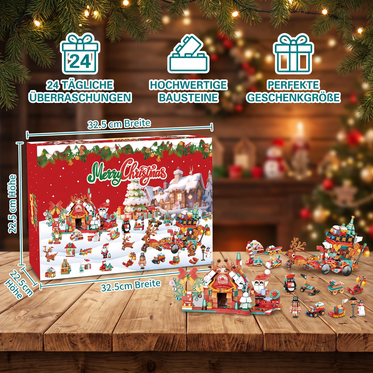 Christmas Village Building Blocks Advent Calendar – 24 Days Filled with Holiday Joy