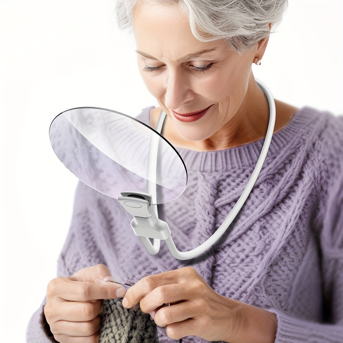Niropi | 5X Magnifying Glass Pro – Hands-free adjustable neck loupe for seniors and people with visual impairments – Perfect for reading, sewing, crafting, and inspection