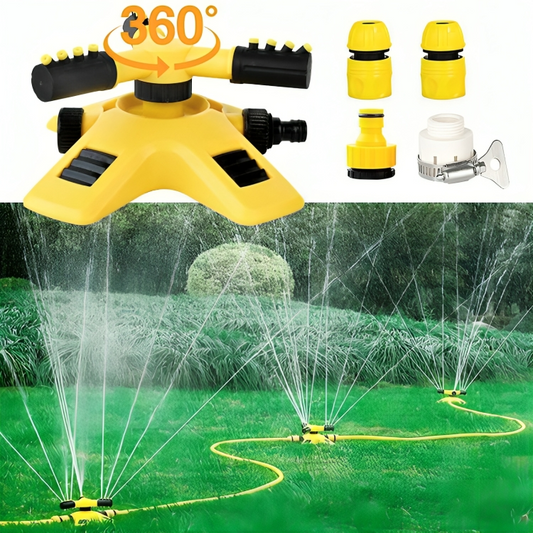 Niropi | Rotating Sprinkler for Lawn | 360° Coverage, Water-Saving Technology & Adjustable Spray for Efficient Garden Irrigation
