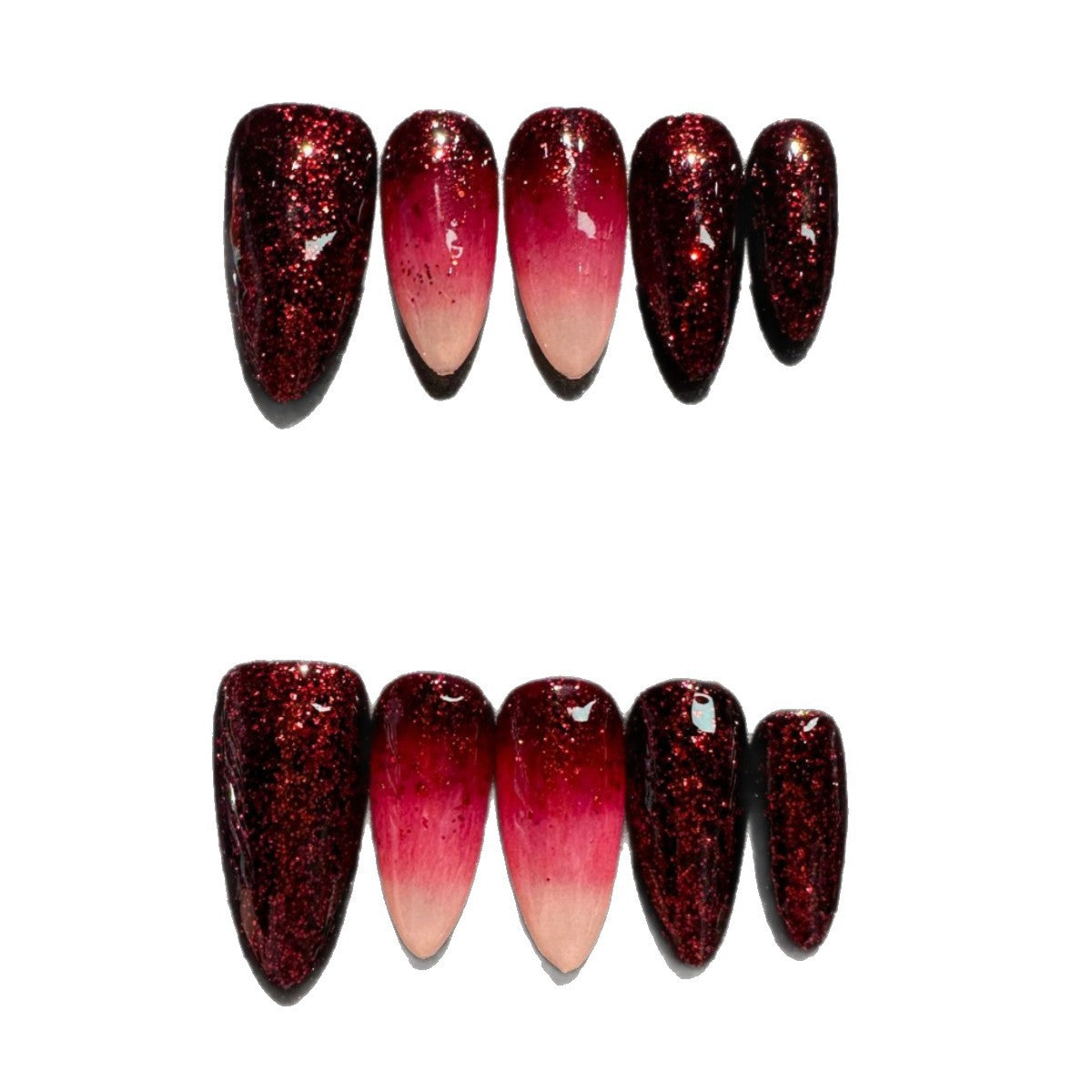 Handmade Glitter Ombre Press-On Nails