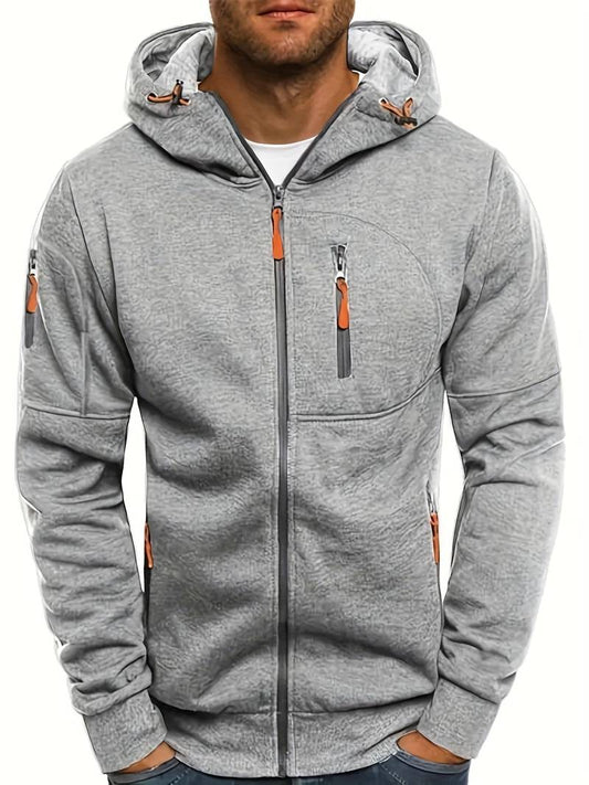 Men's Casual Hoodie with Comfortable Fit and Stylish Details