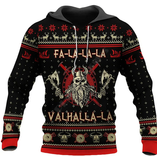 Men's Christmas Sweater - Viking Design as Sweater, Hoodie or Zip Hoodie