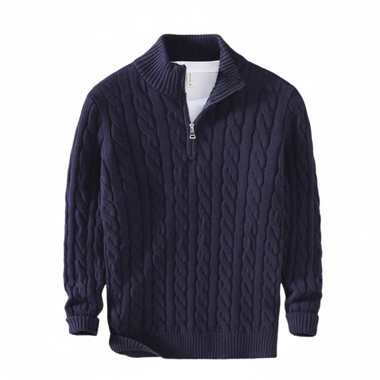 Men's Half-Zip Knit Sweater