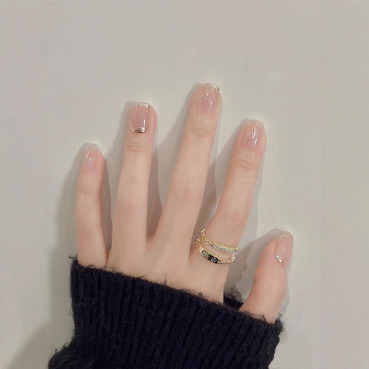 Natural Glossy Press-On Nails