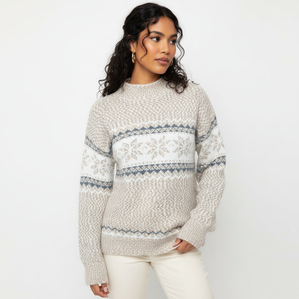 Women's Fair Isle Crew Neck Sweater