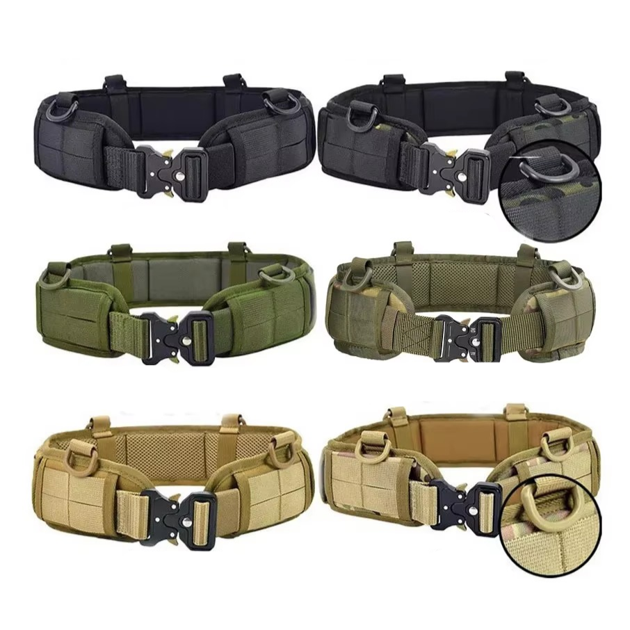 Tactical Nylon Belt with Quick-Release Metal Buckle for Outdoor Sports