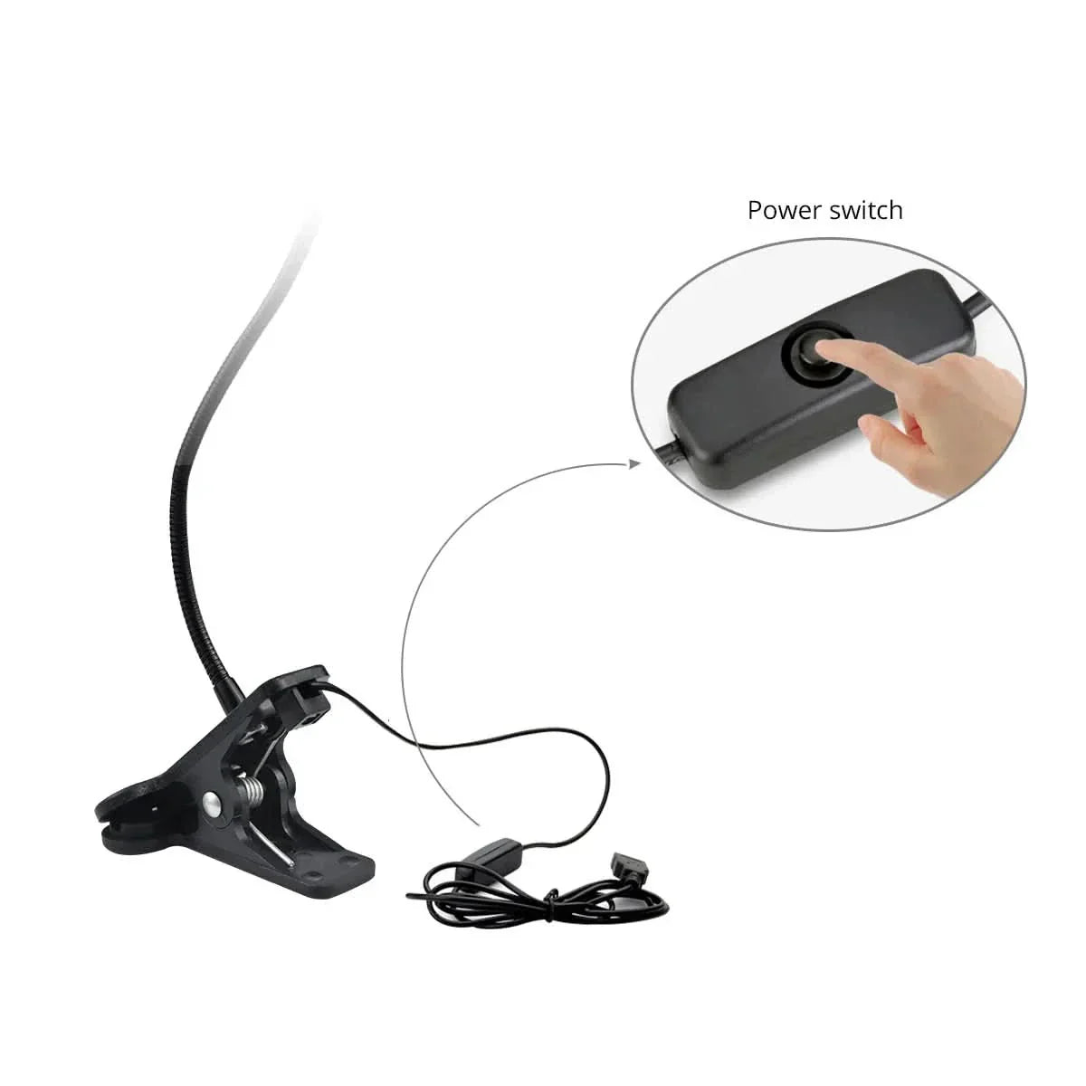 USB LED Reading Lamp with Flexible Arm