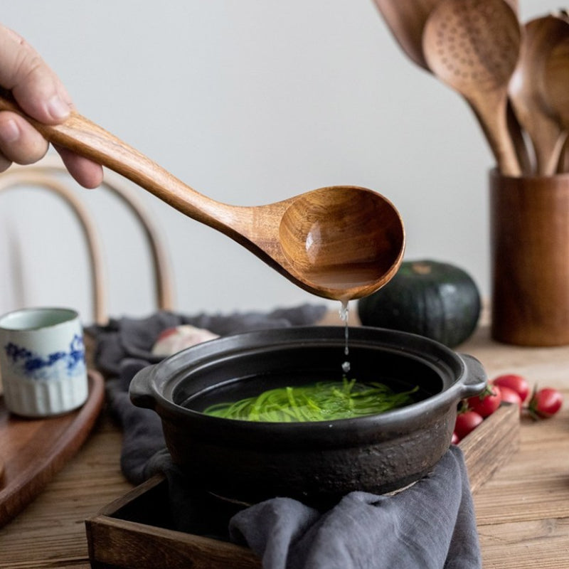 Versatile Acacia Wood Kitchen Utensil Set