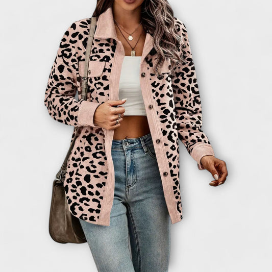 Image of Women's Button-Down Animal Print Shacket