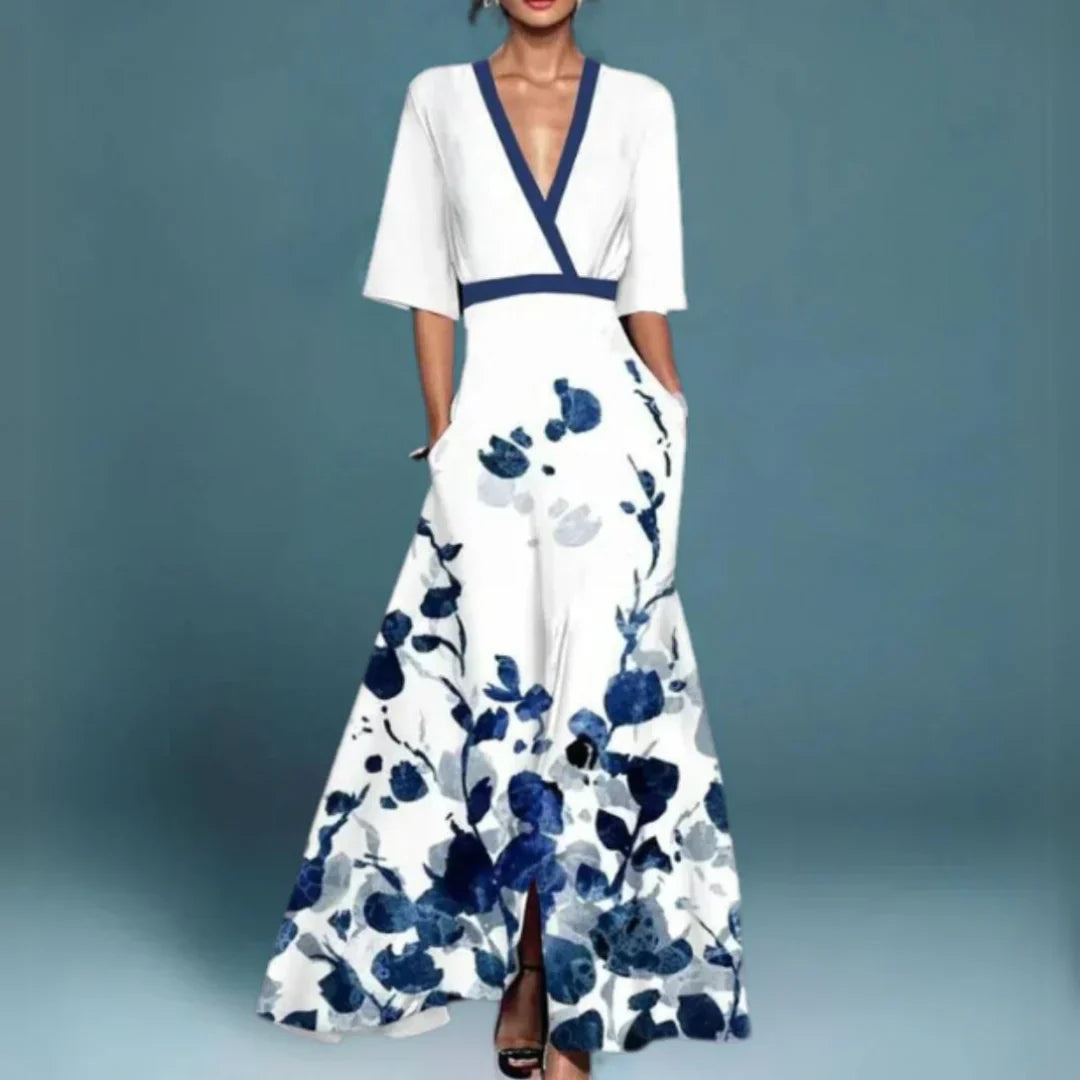 Image of Women's Floral V-Neck Maxi Dress