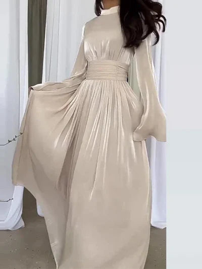 Image of Women's Long Sleeve A-Line Maxi Dress