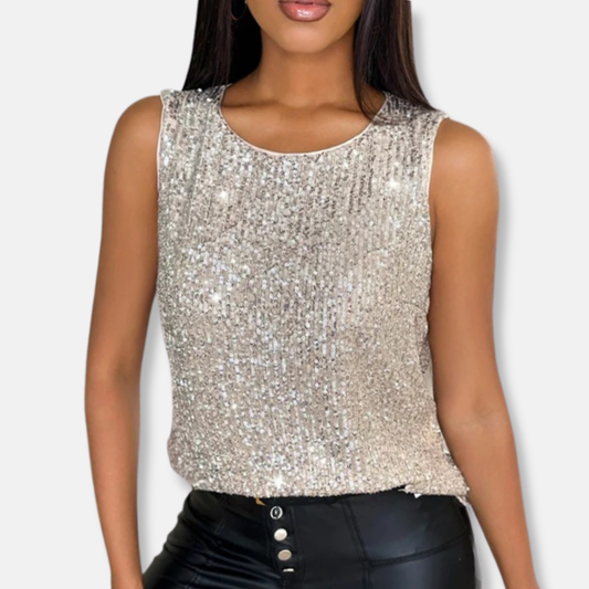 Image of Women's Sequin Sleeveless Top