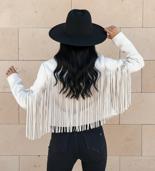 Women's Fringed Moto Jacket