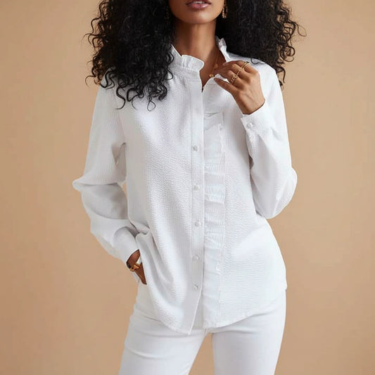 Women's Ruffle Long Sleeve Blouse