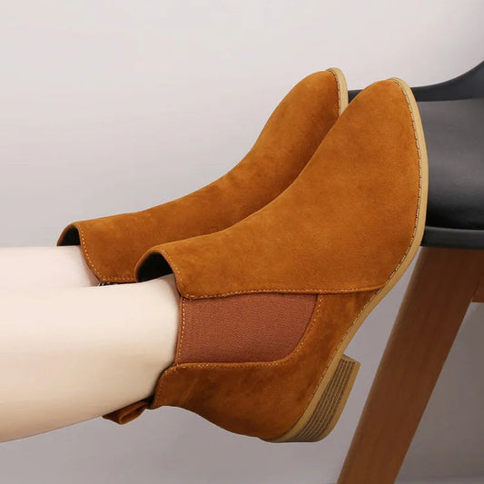 Women's Chelsea Ankle Boots with Block Heel - Image 1
