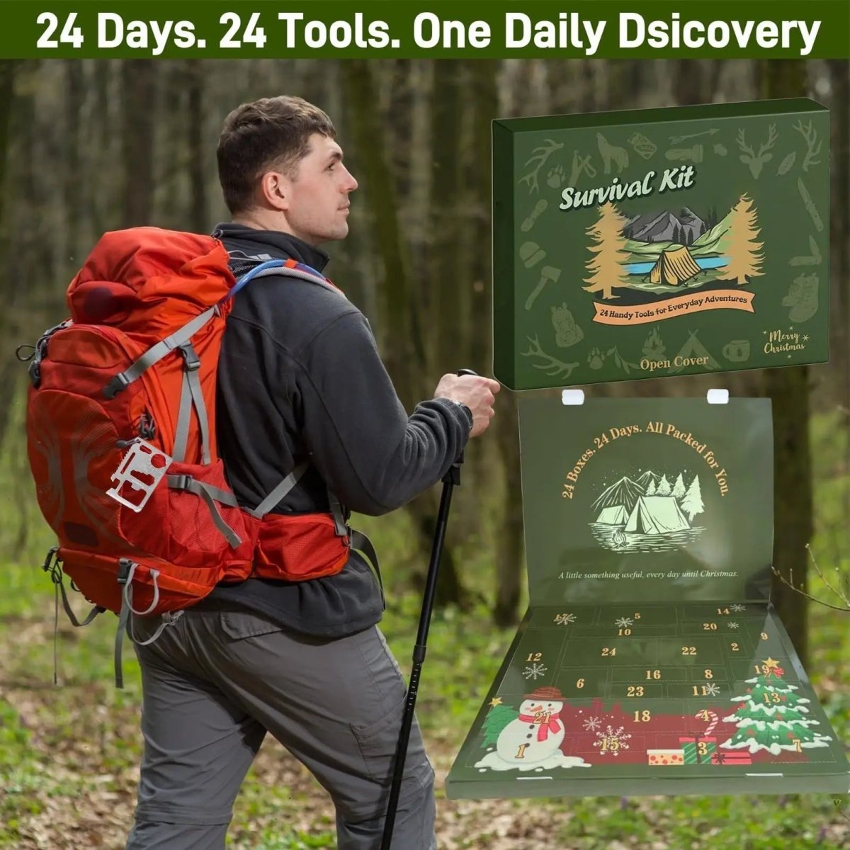 24-Day Survival Advent Calendar – Essential Outdoor Tools Edition