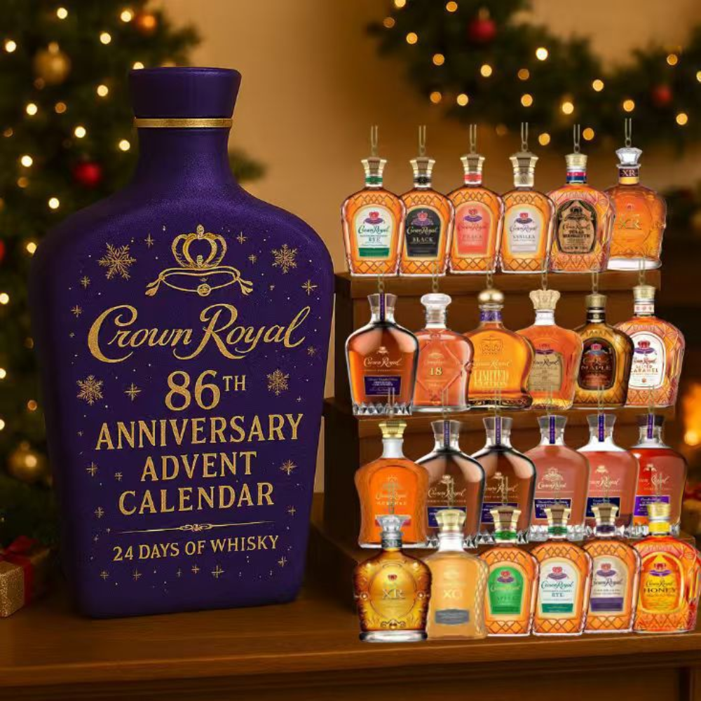 24-Day Whiskey Advent Calendar - Decorative Countdown Display