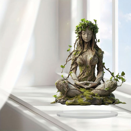 2D Bohemian Goddess Statue Acrylic Decorative Sculpture
