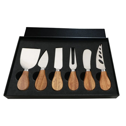 6-Piece Stainless Steel Cheese Knives for Charcuterie Boards and Cutlery