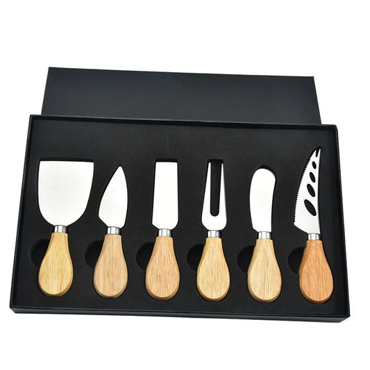 6-Piece Stainless Steel Cheese Knives for Charcuterie Boards and Cutlery