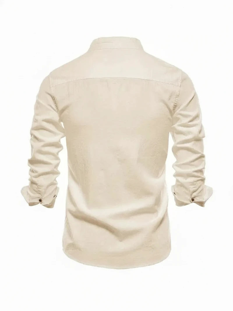 Men's Band Collar Stylish Shirt