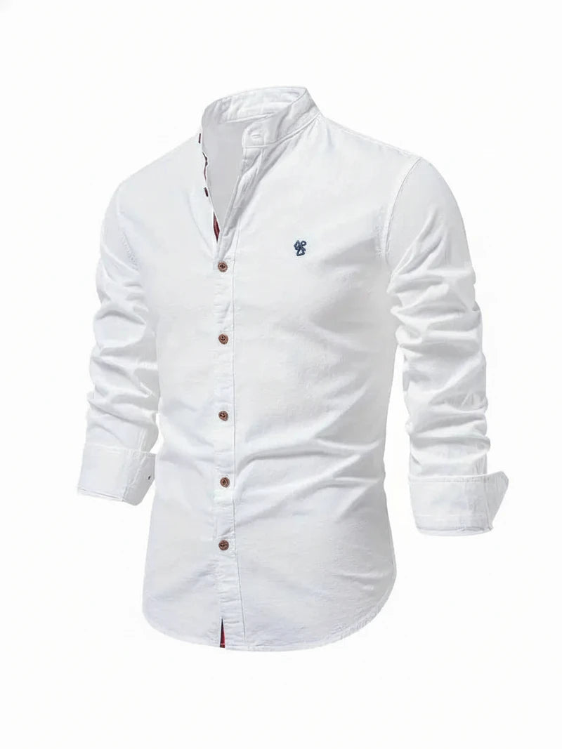 Men's Band Collar Stylish Shirt
