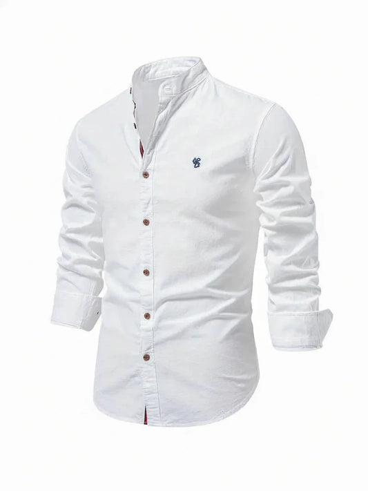 Men's Band Collar Stylish Shirt