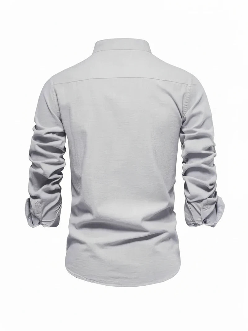 Men's Band Collar Stylish Shirt