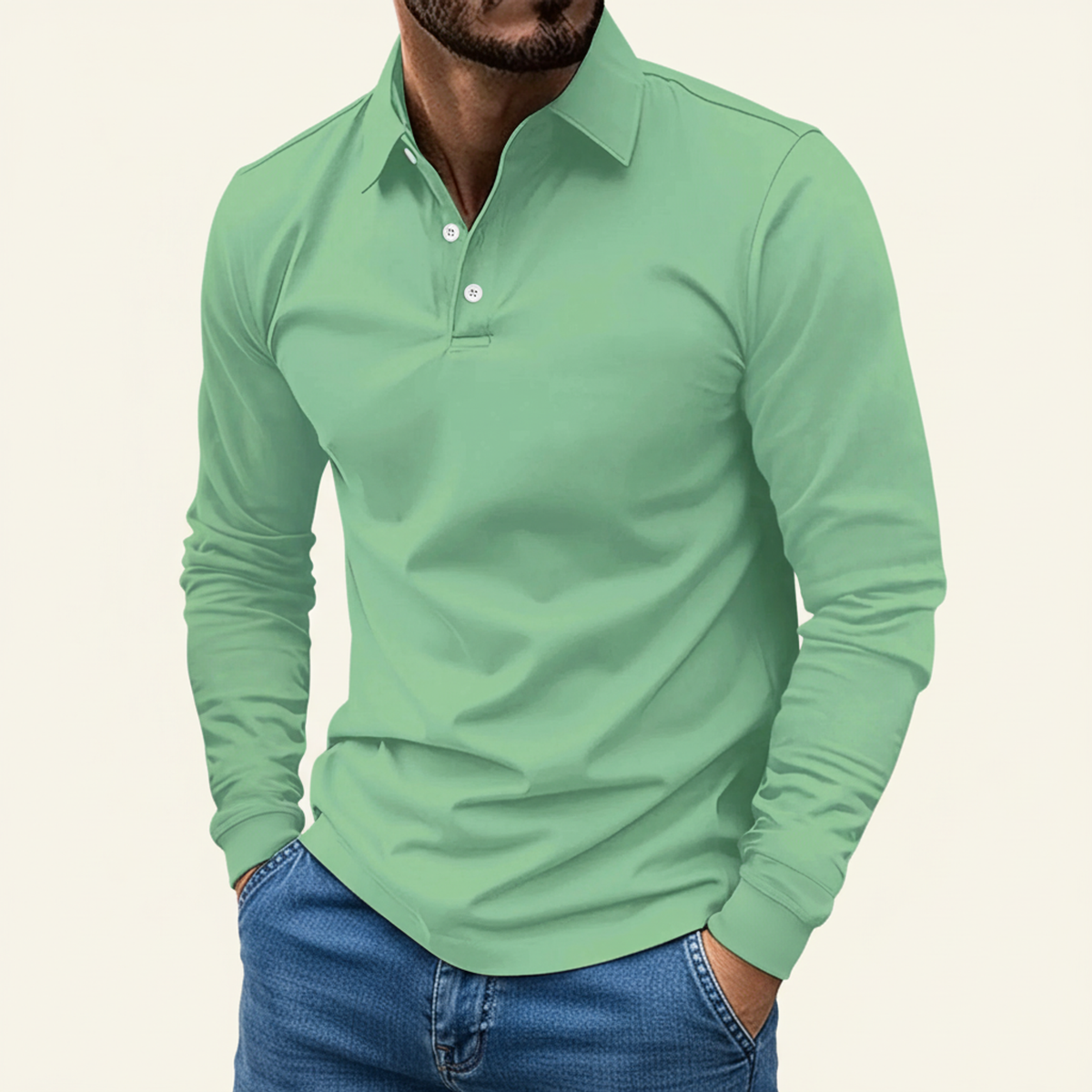 Men's Long Sleeve Polo Shirt