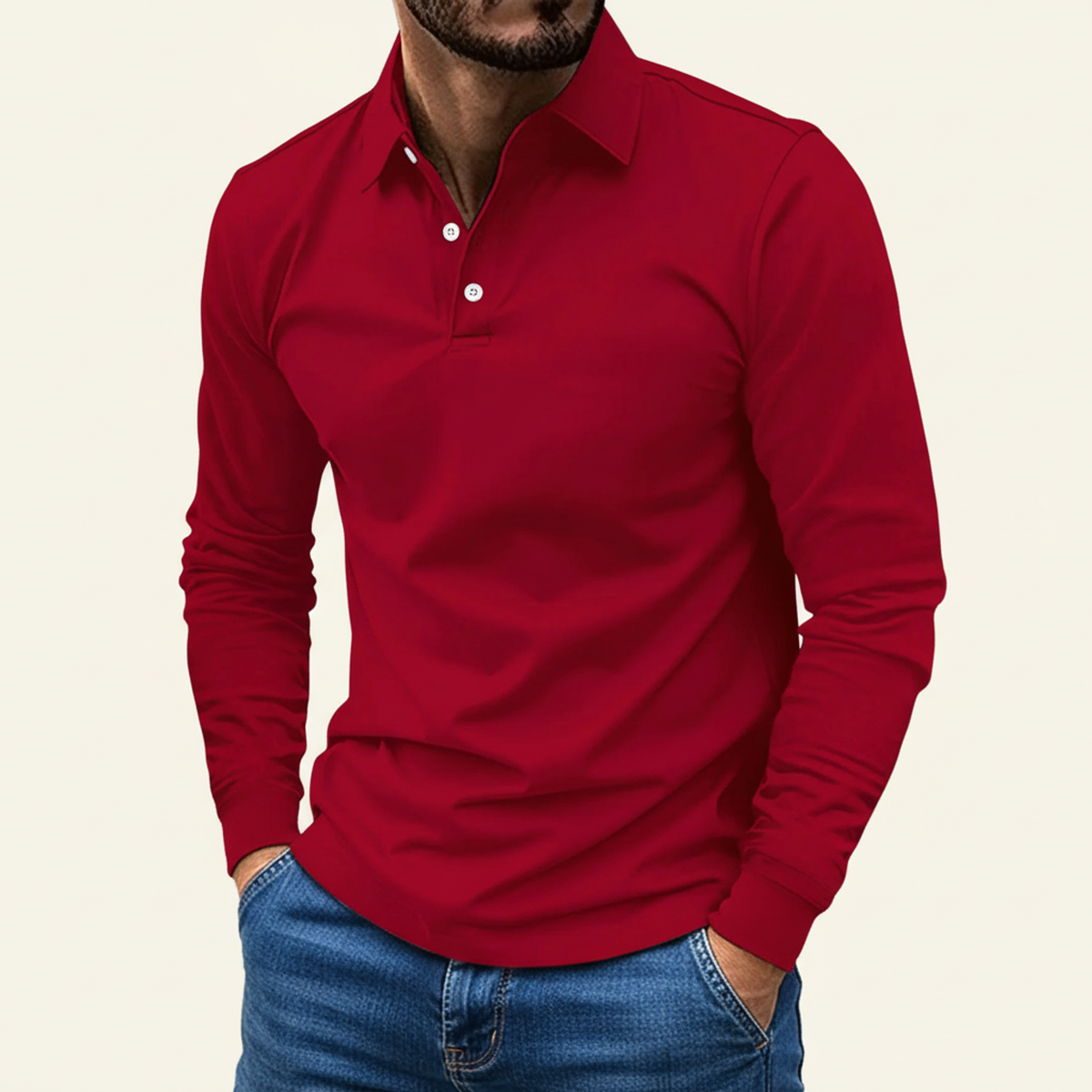 Men's Long Sleeve Polo Shirt