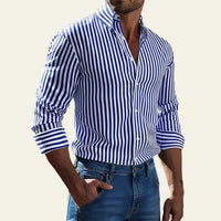 Men's Striped Button-Down Shirt