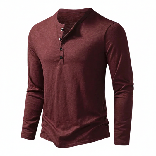 Men's Long Sleeve Henley Shirt