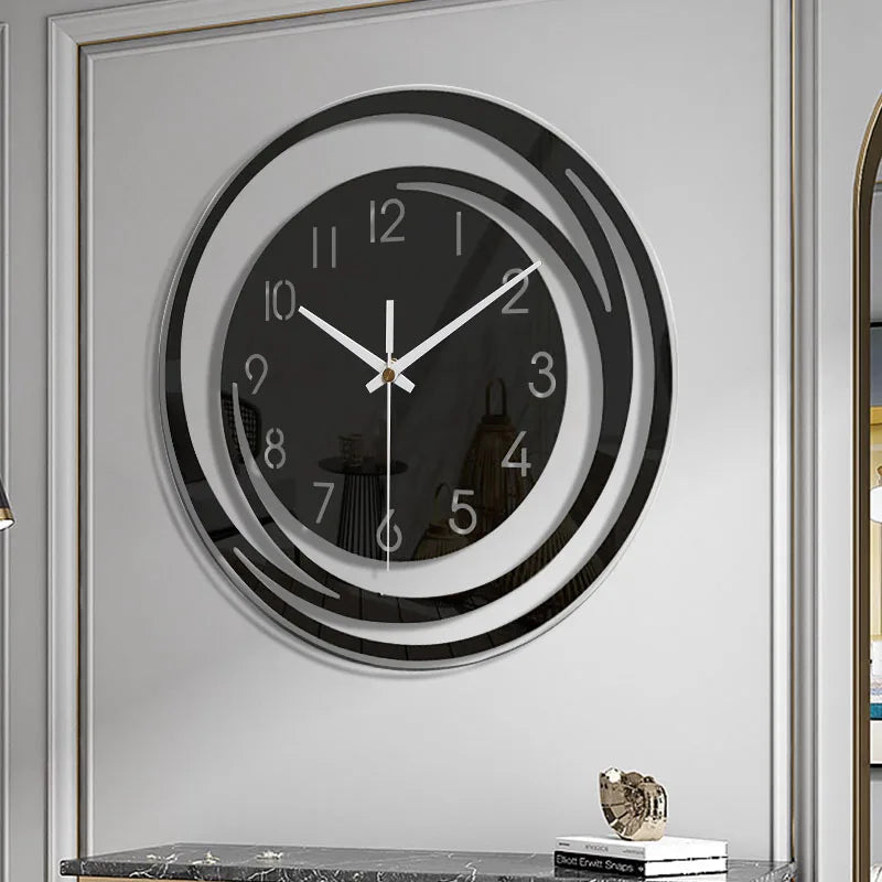 Modern Wall Clock with Silent Quartz Mechanism and Three-Dimensional Acrylic Design – Scandinavian-Style Home Decor
