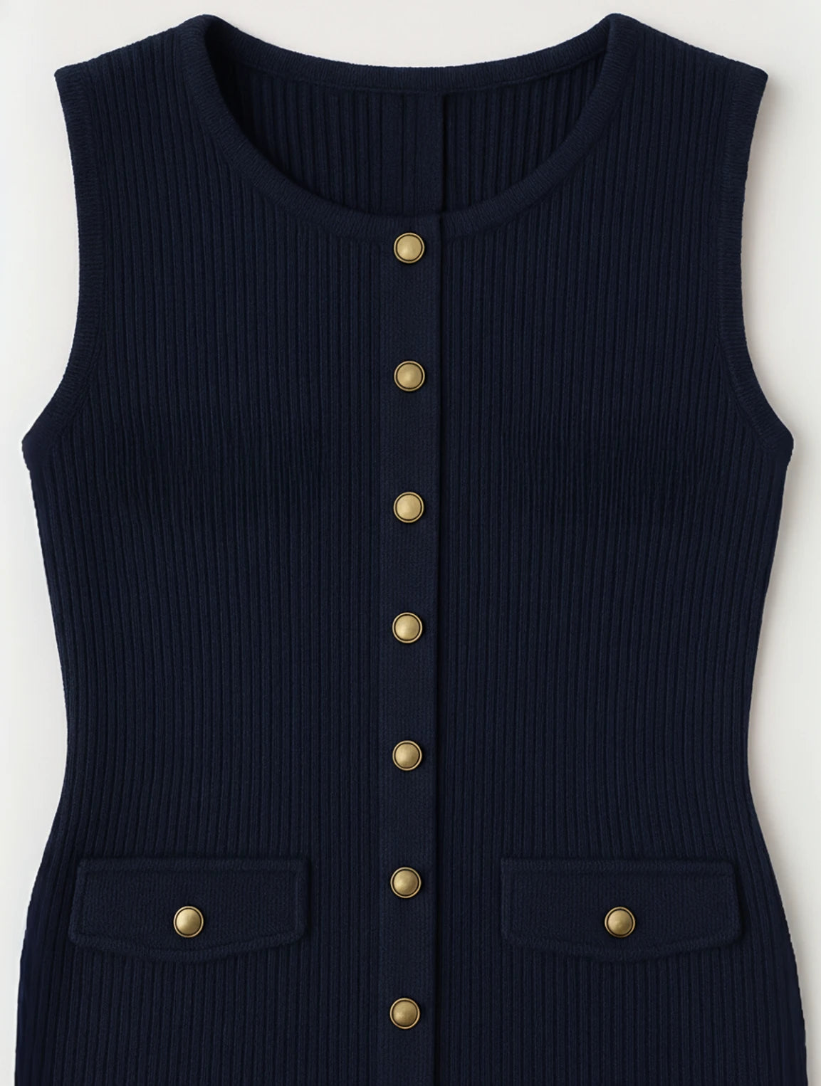 Women's Button Front A Line Midi Dress