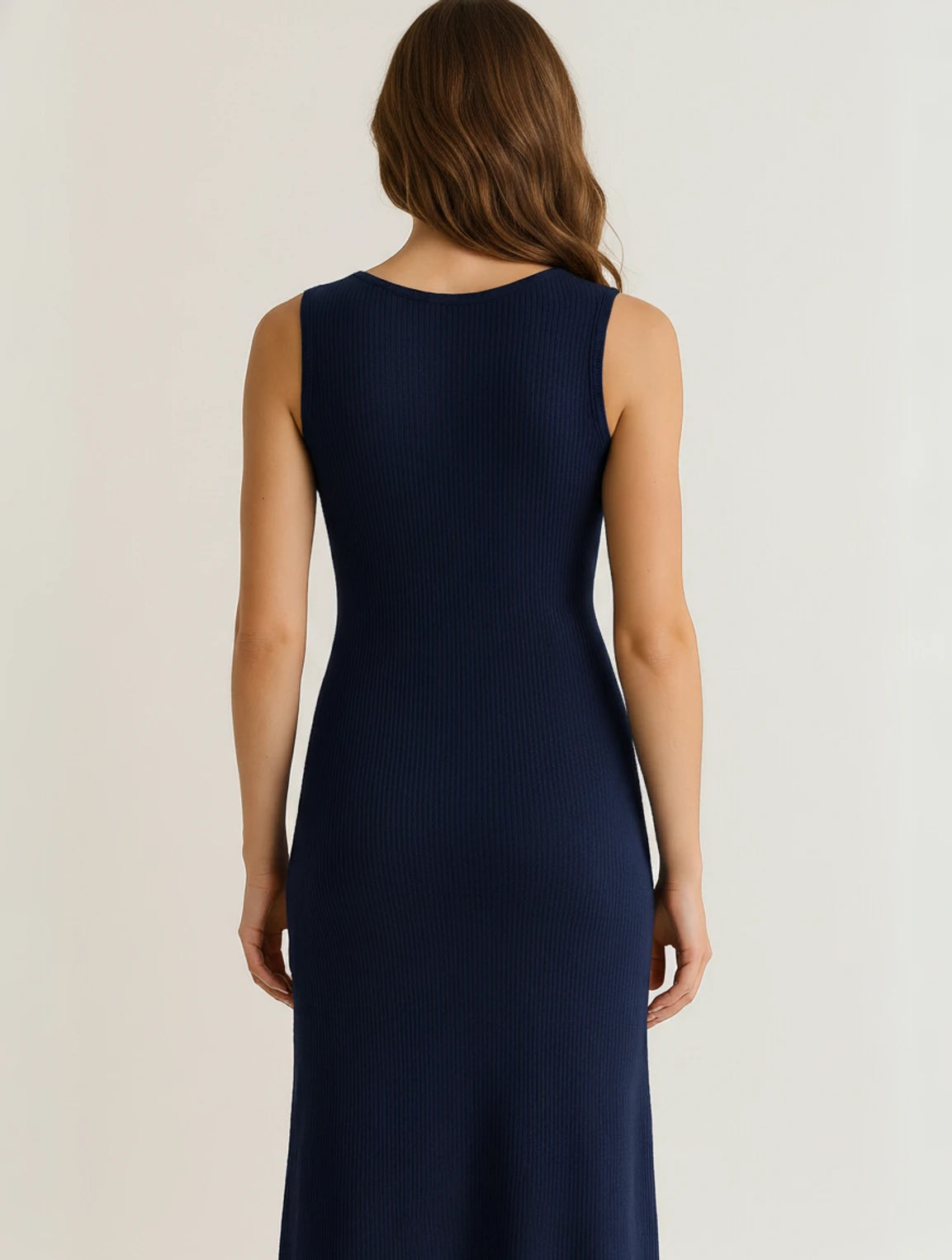 Women's Button Front A Line Midi Dress
