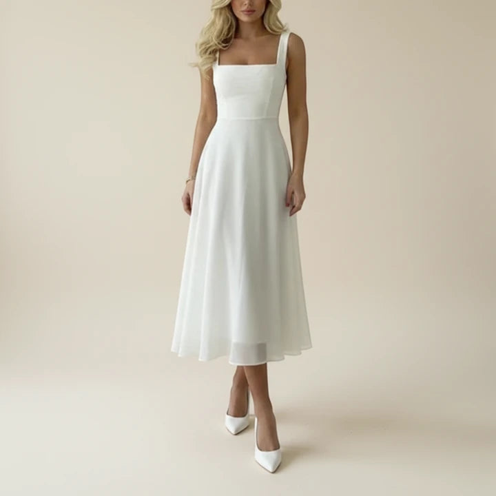 Women's Sleeveless A-Line Midi Dress