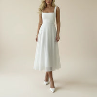 Women's Sleeveless A-Line Midi Dress