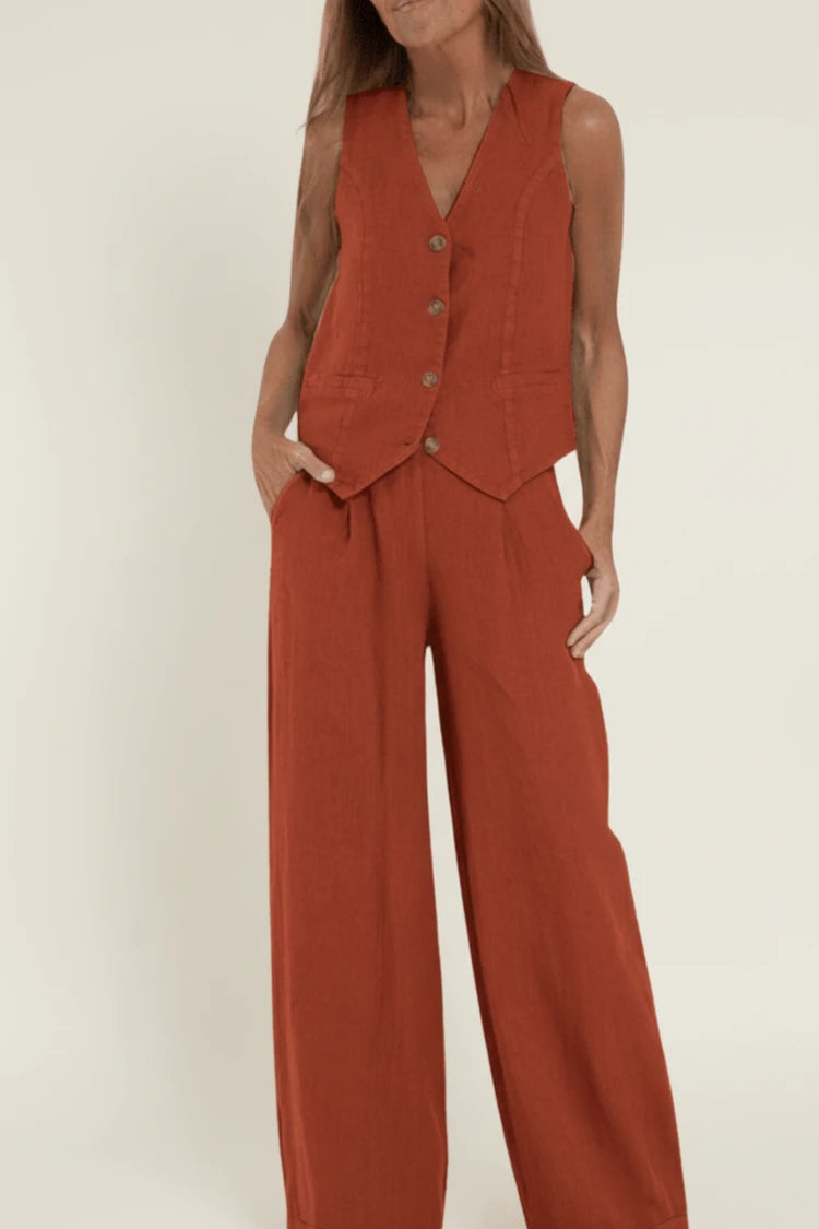 Women's Sleeveless Two-Piece Set