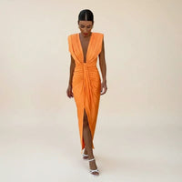 Elegant Wrap Midi Dress