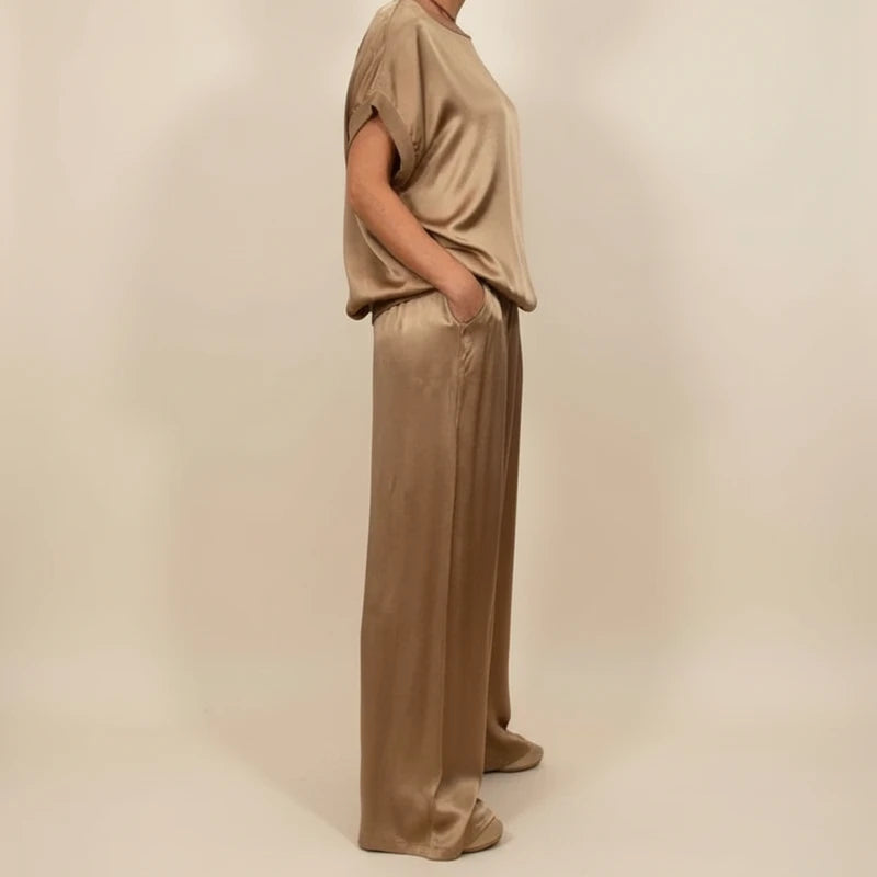 Women's Wide Leg Pant Set
