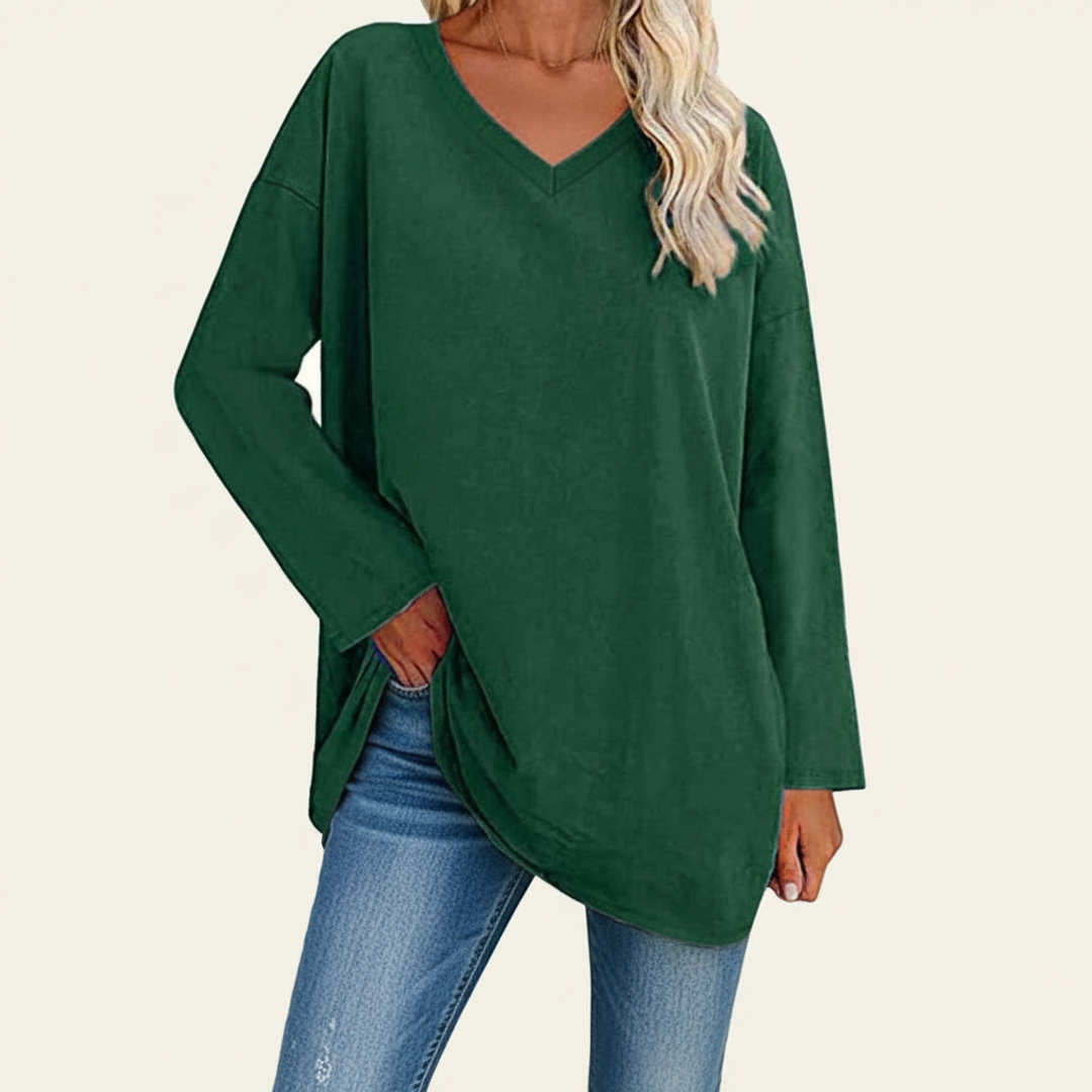 Women's Oversized V-Neck Shirt