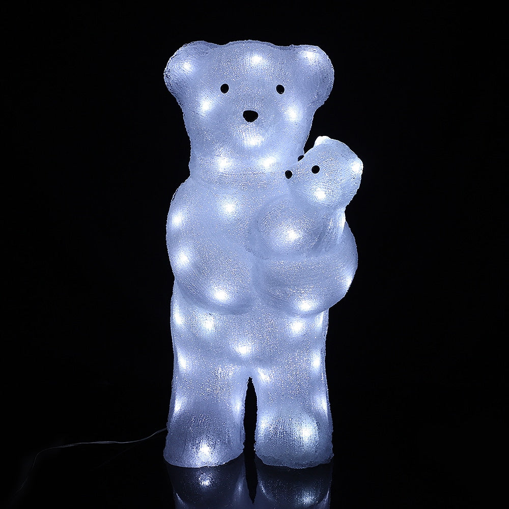 Acrylic Polar Bear with LED Lights - Height 60 cm