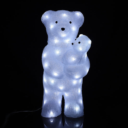 Acrylic Polar Bear with LED Lights - Height 60 cm