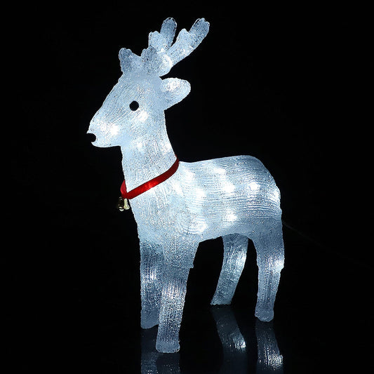Acrylic Reindeer - Height 40 cm with LED Lights