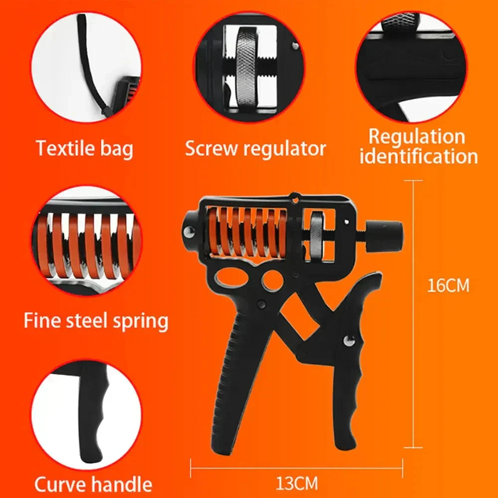 Adjustable 5-165kg Heavy Hand Grip Strengthener - Finger Expander for Arm, Wrist, and Forearm Training Niropi