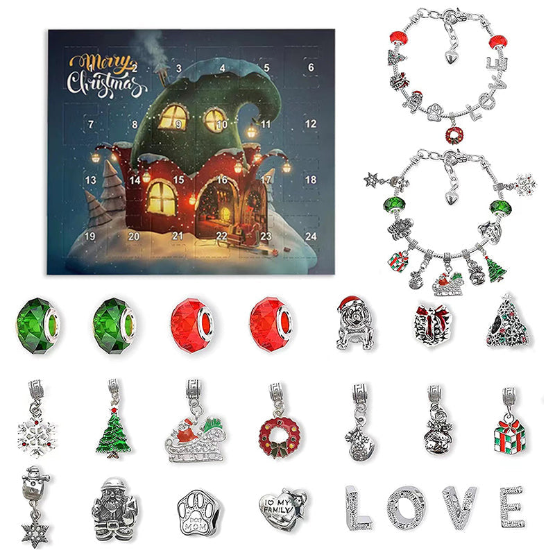 Advent Calendar | 24-Day Bracelet Set | DIY Jewelry Making Kit Creative Christmas Activity